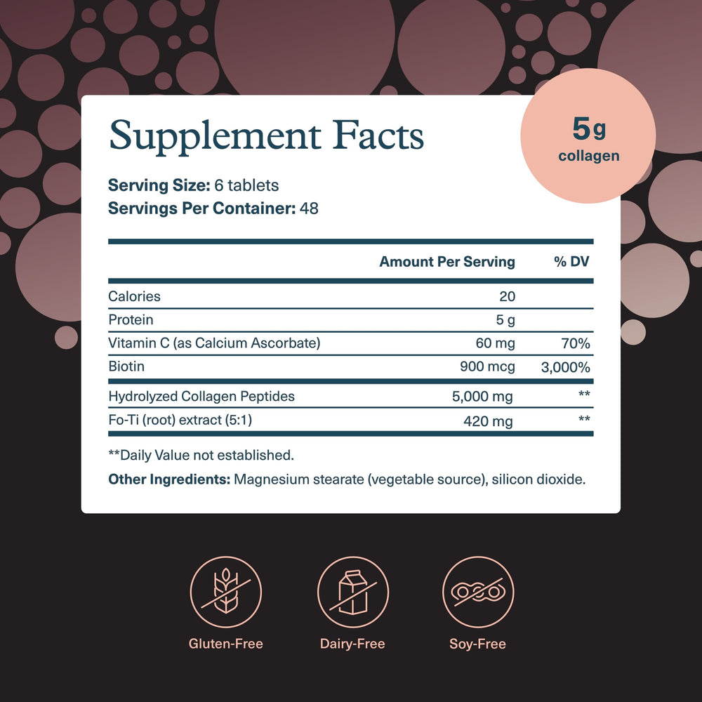 Close-up of hydrolyzed collagen peptides illustration