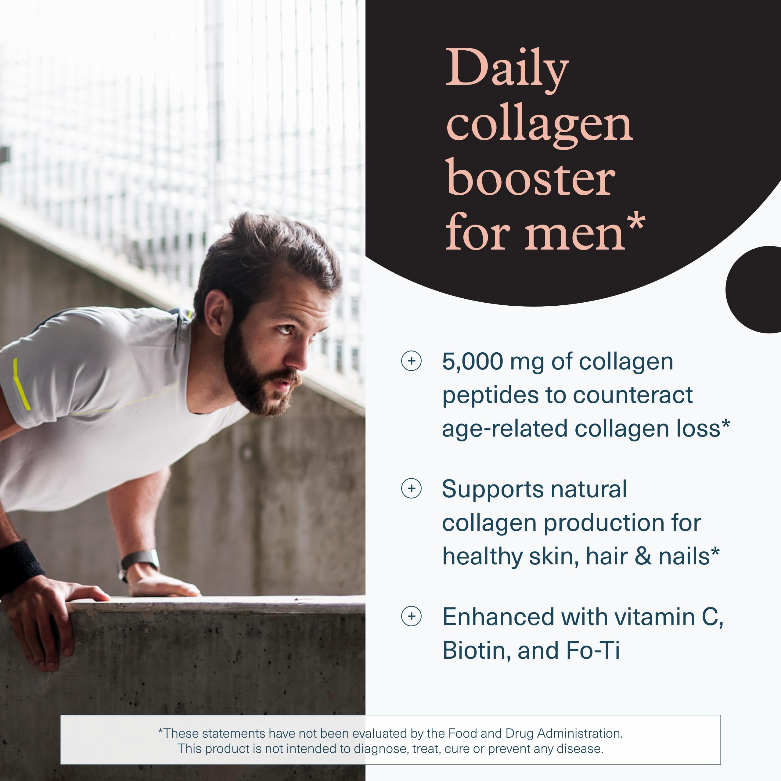 Collagen tablets from Youtheory Men's supplement
