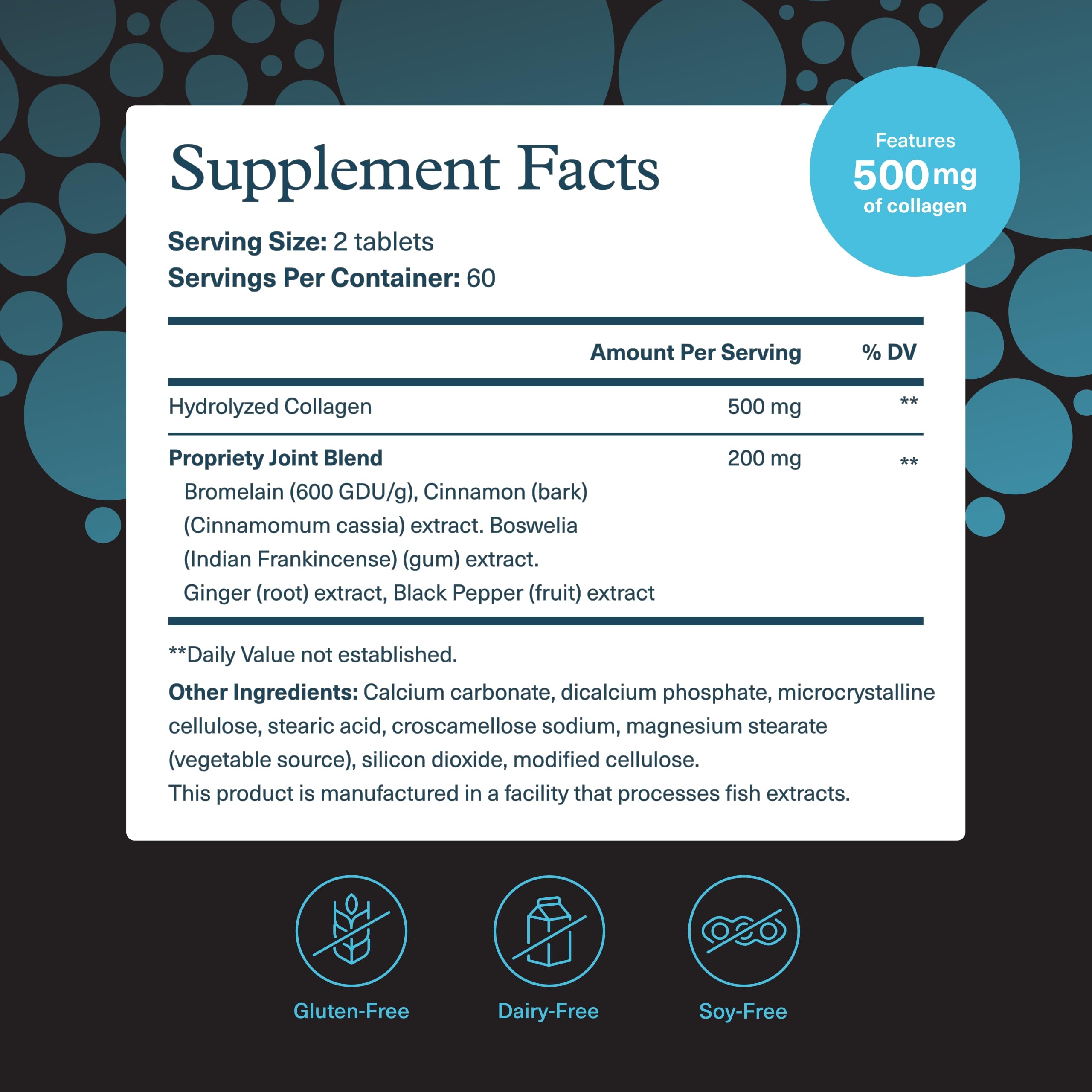 Close-up of bottle label showing 120 tablets and 60-day supply