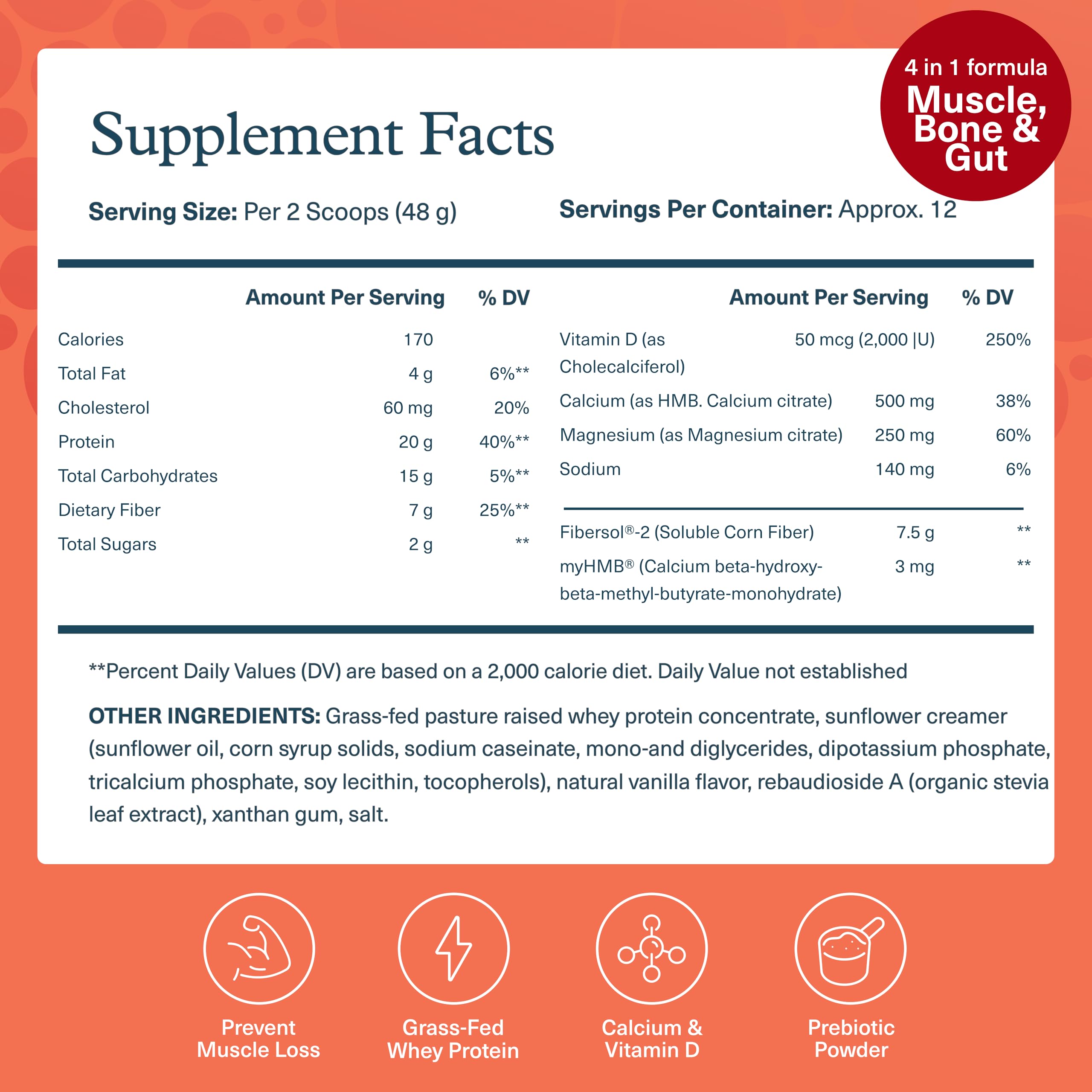 Scoop of Youtheory Muscle Guard GLP-1 Protein Powder vanilla flavor