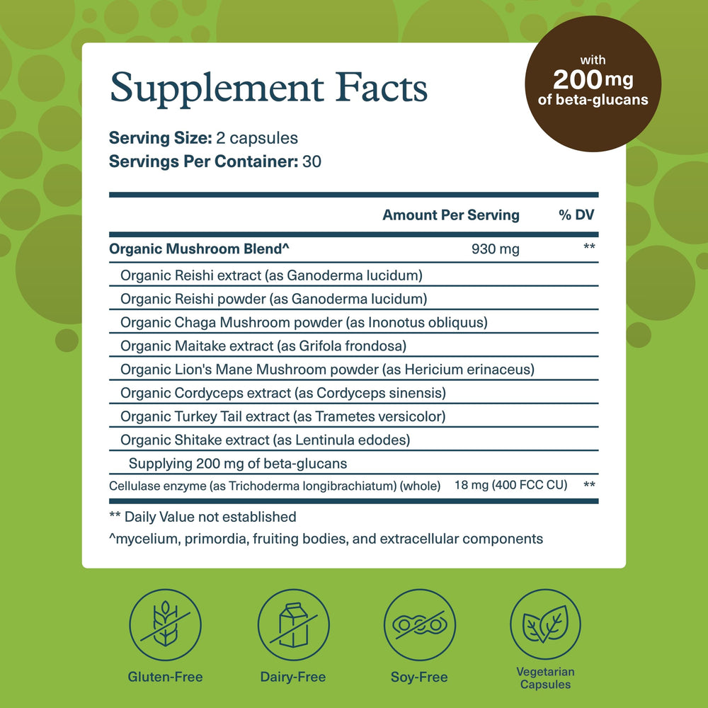 Close-up of 60 vegetarian capsules