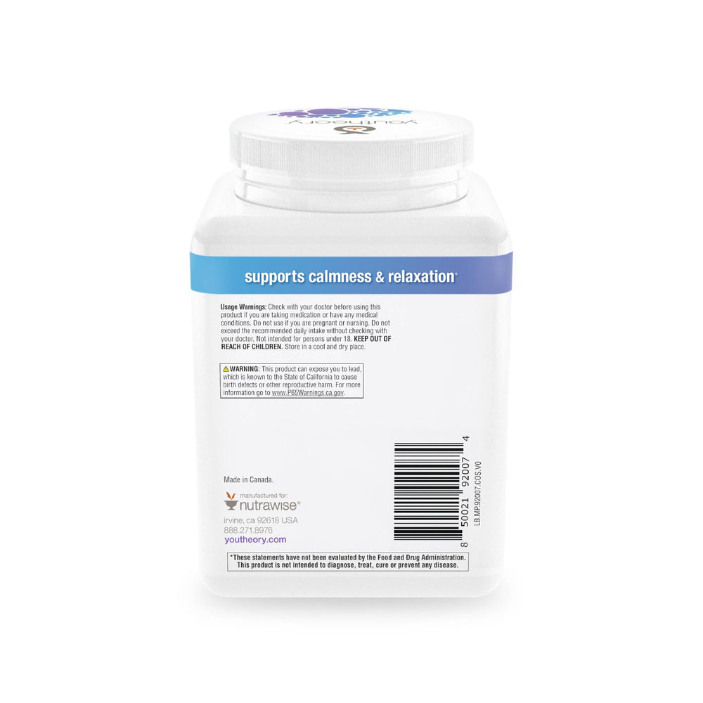 Nutrition facts and ingredients for Berry Relax Magnesium Powder