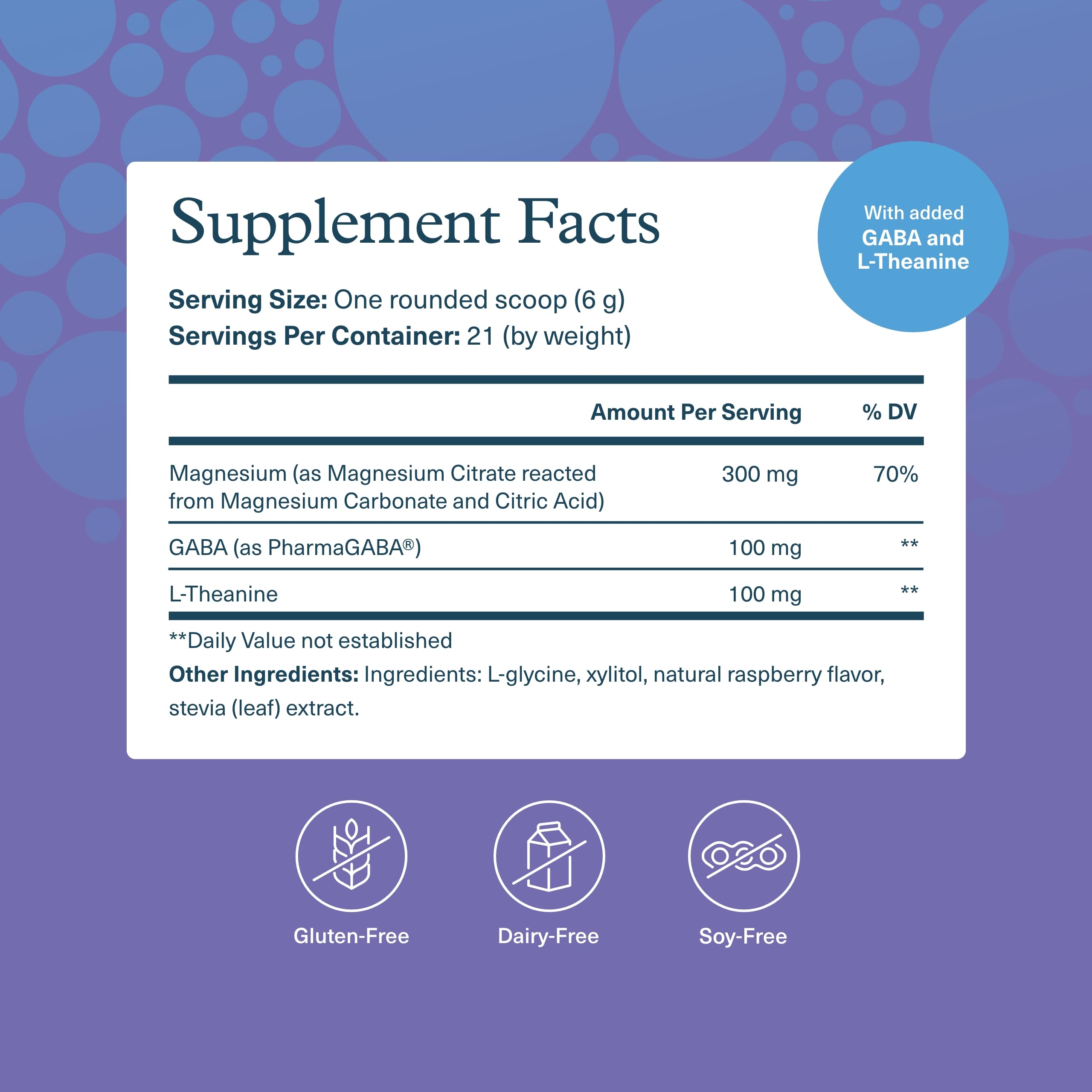 Youtheory Relax Magnesium Powder ingredients list