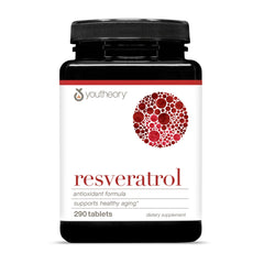 Youtheory Resveratrol Advanced Antioxidant Formula bottle with label