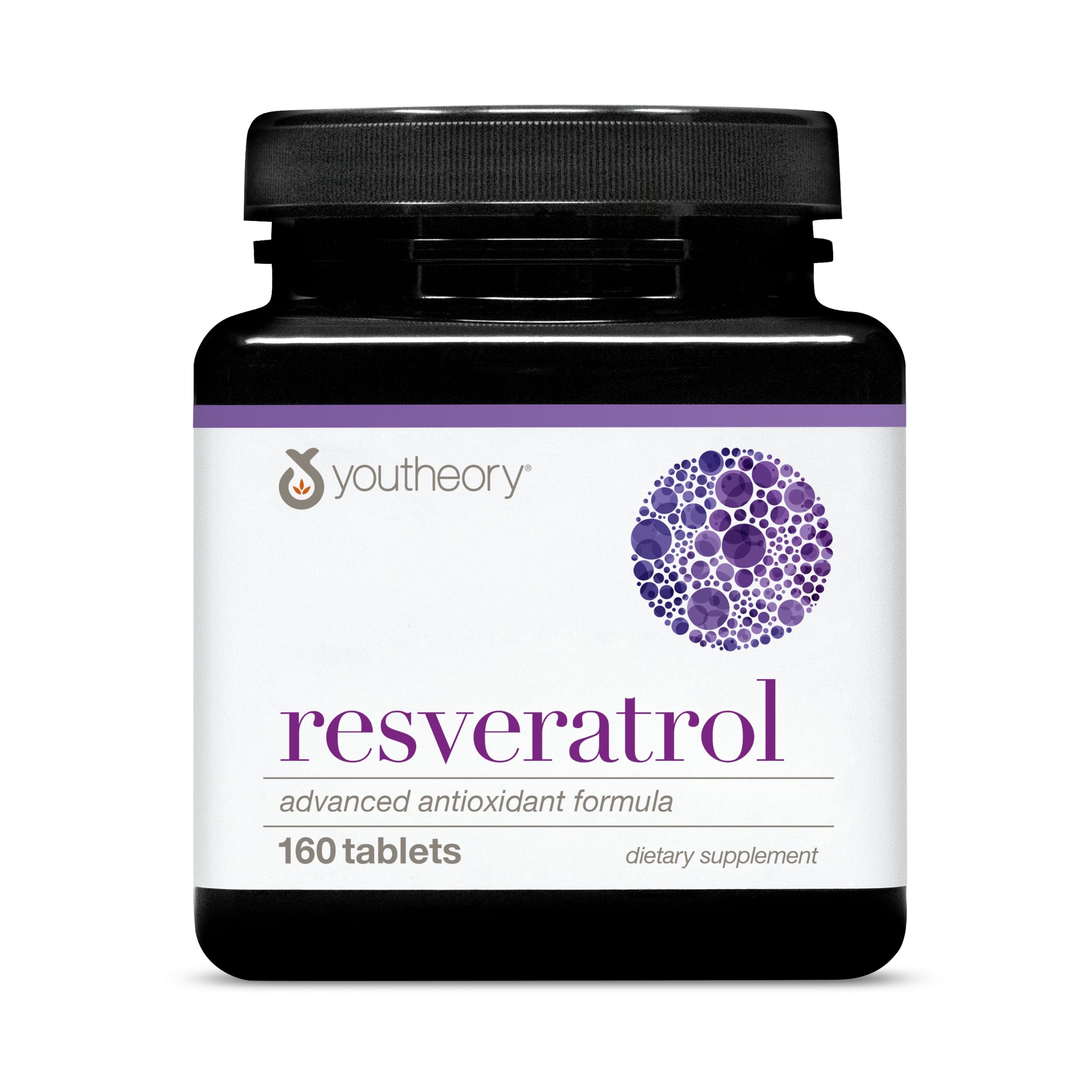 Youtheory Resveratrol Advanced Antioxidant Formula bottle - 160 tablets