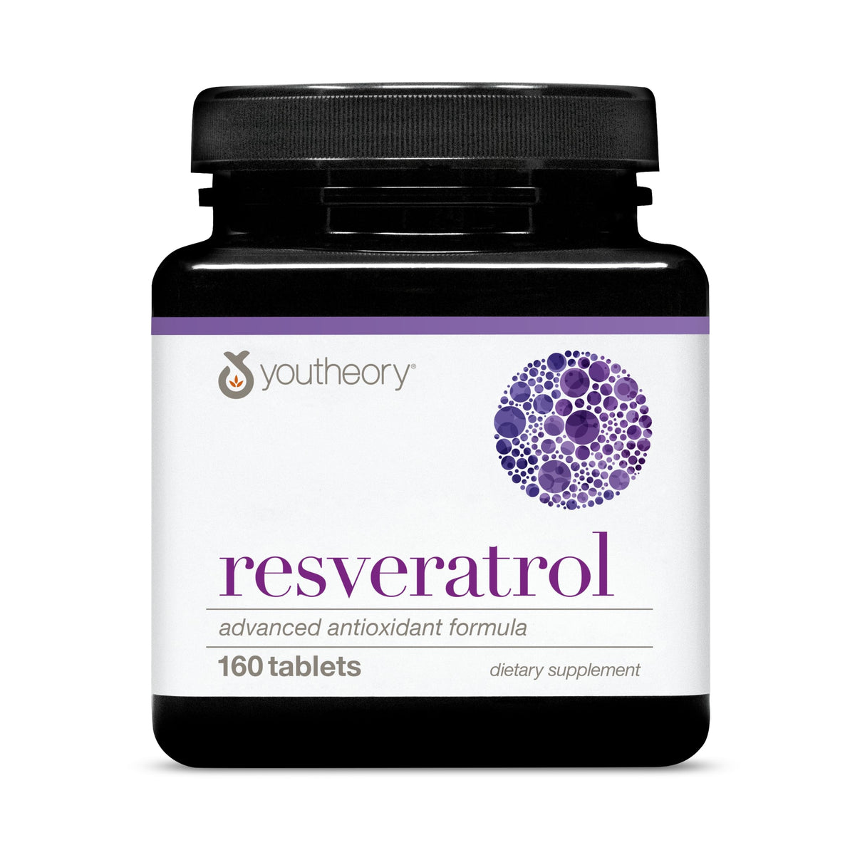 Youtheory Resveratrol Advanced Antioxidant Formula bottle - 160 tablets
