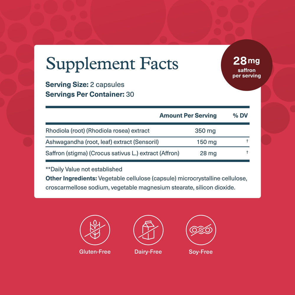 Close-up of Youtheory Saffron capsules