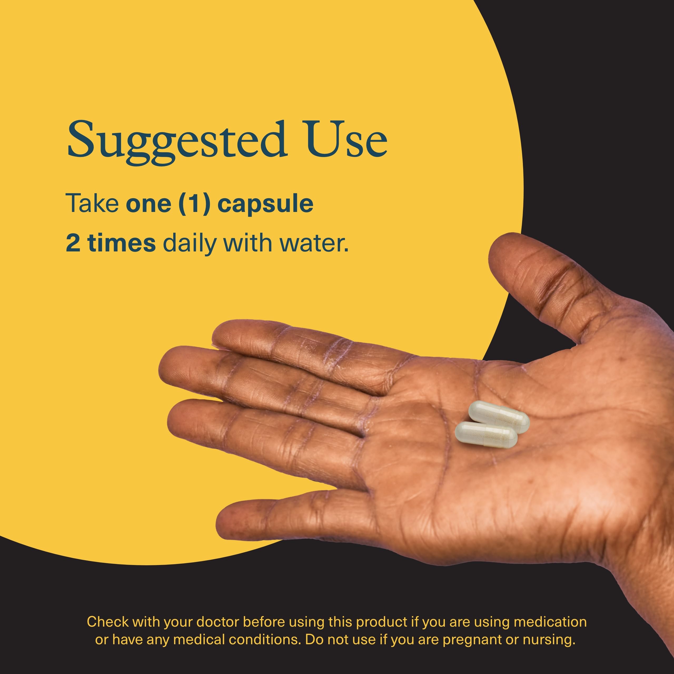 60 vegan capsules label visible on bottle