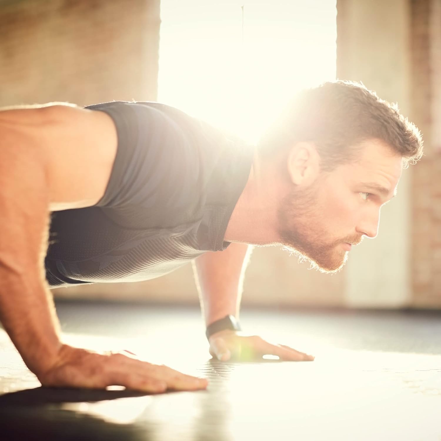 Lifestyle image of an active adult taking a supplement