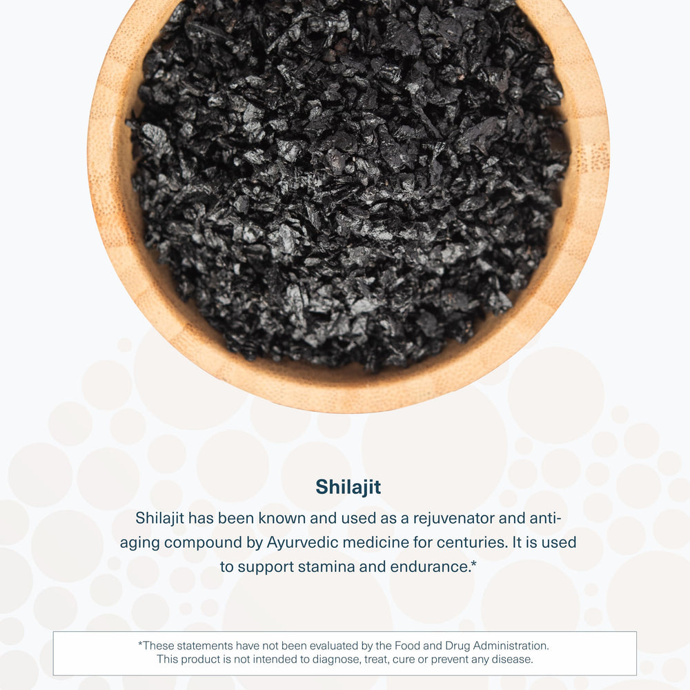 Supplement facts panel for Shilajit Advanced Capsule