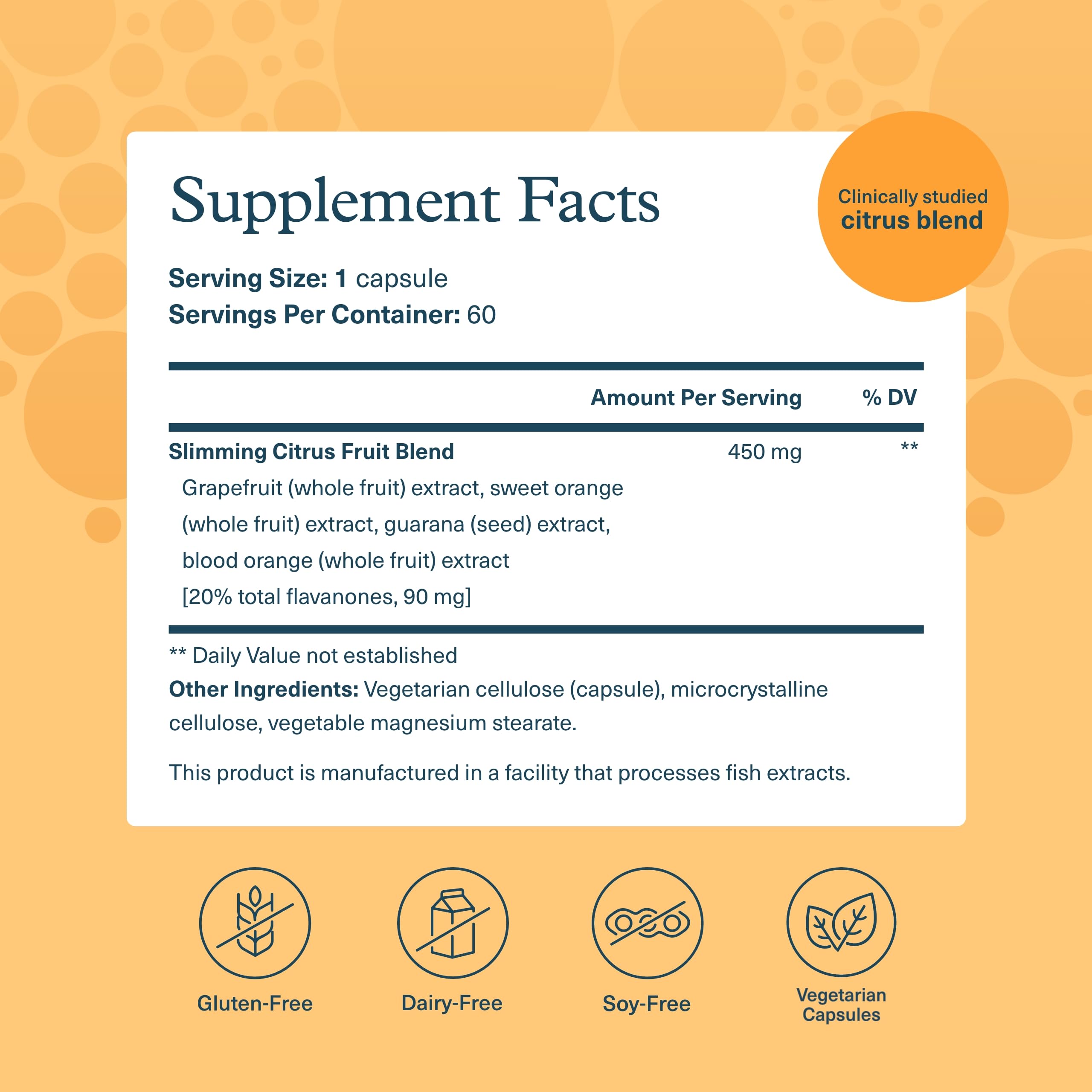 Close-up of citrus fruit components showing juice, peels and seeds