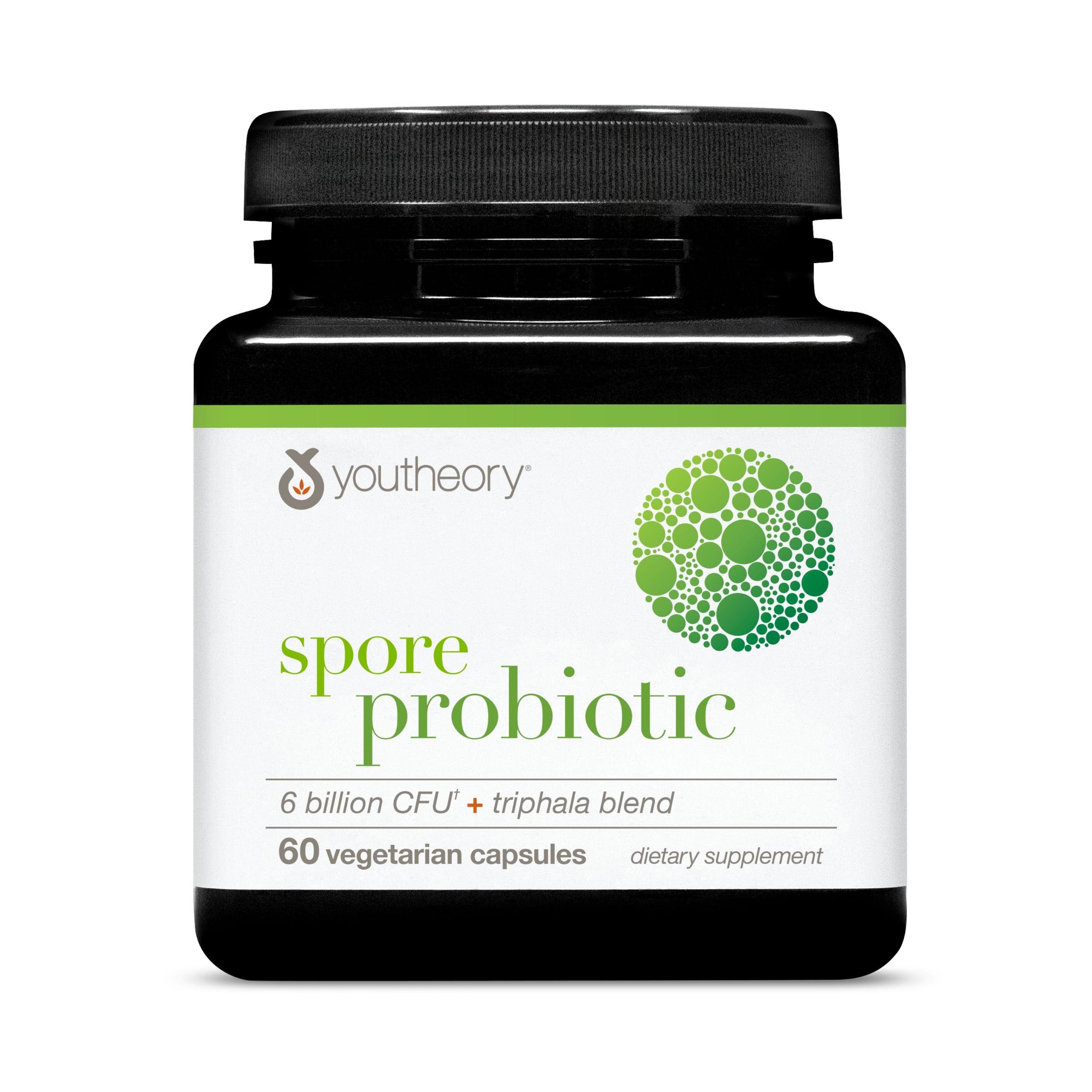 Youtheory Spore Probiotic bottle with 60 vegetarian capsules