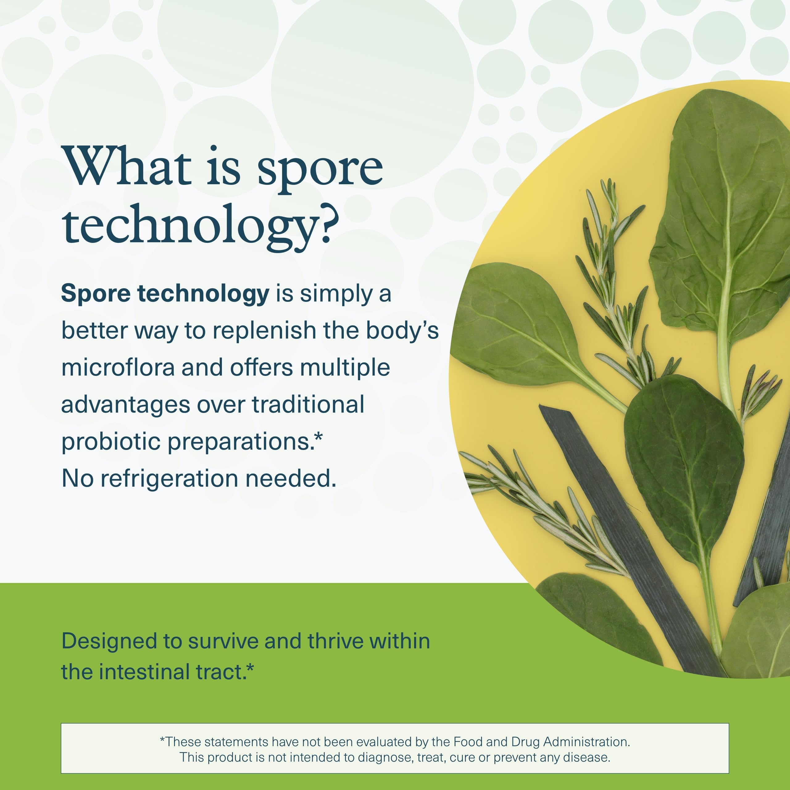 Label showing 6B CFU and prebiotics in the product