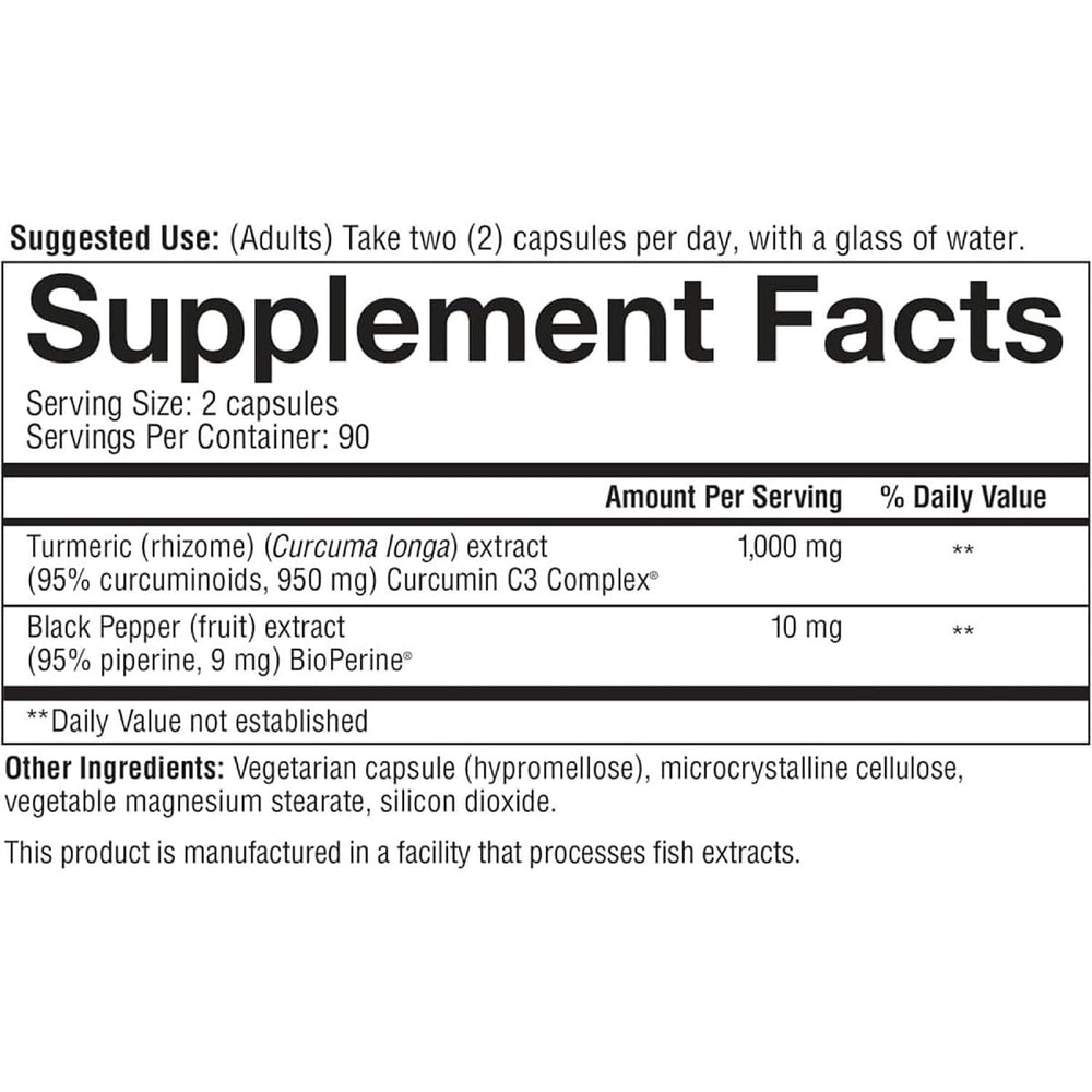 Graphic highlighting 95% curcuminoids in turmeric extract
