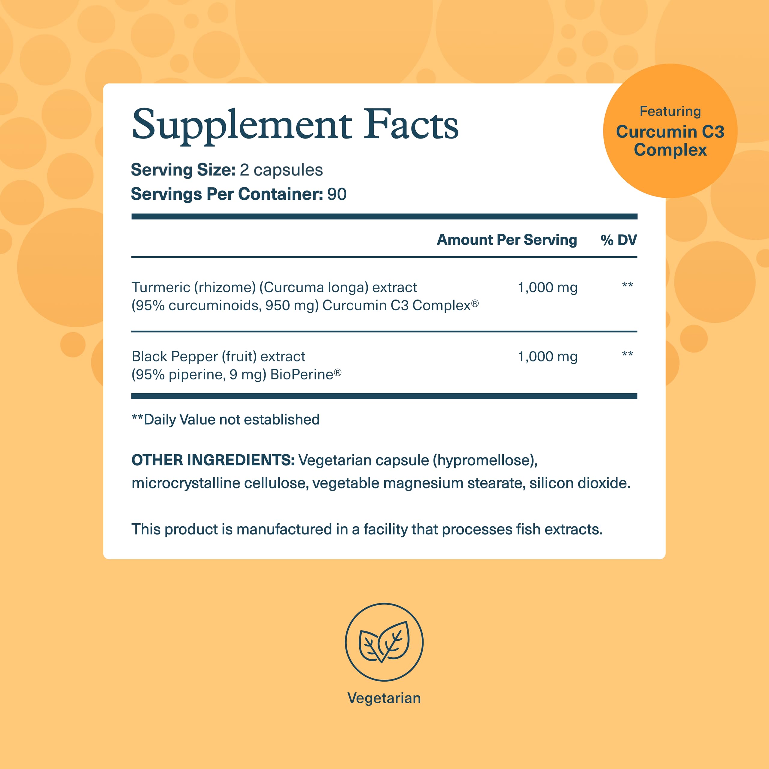 Bioperine black pepper extract for enhanced turmeric absorption