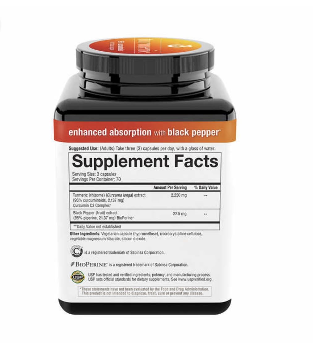 Product image: Youtheory Turmeric Curcumin with BioPerine bottle and capsules
