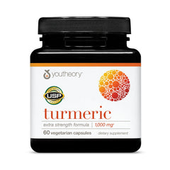 Youtheory Turmeric Extra Strength 1,000 mg bottle