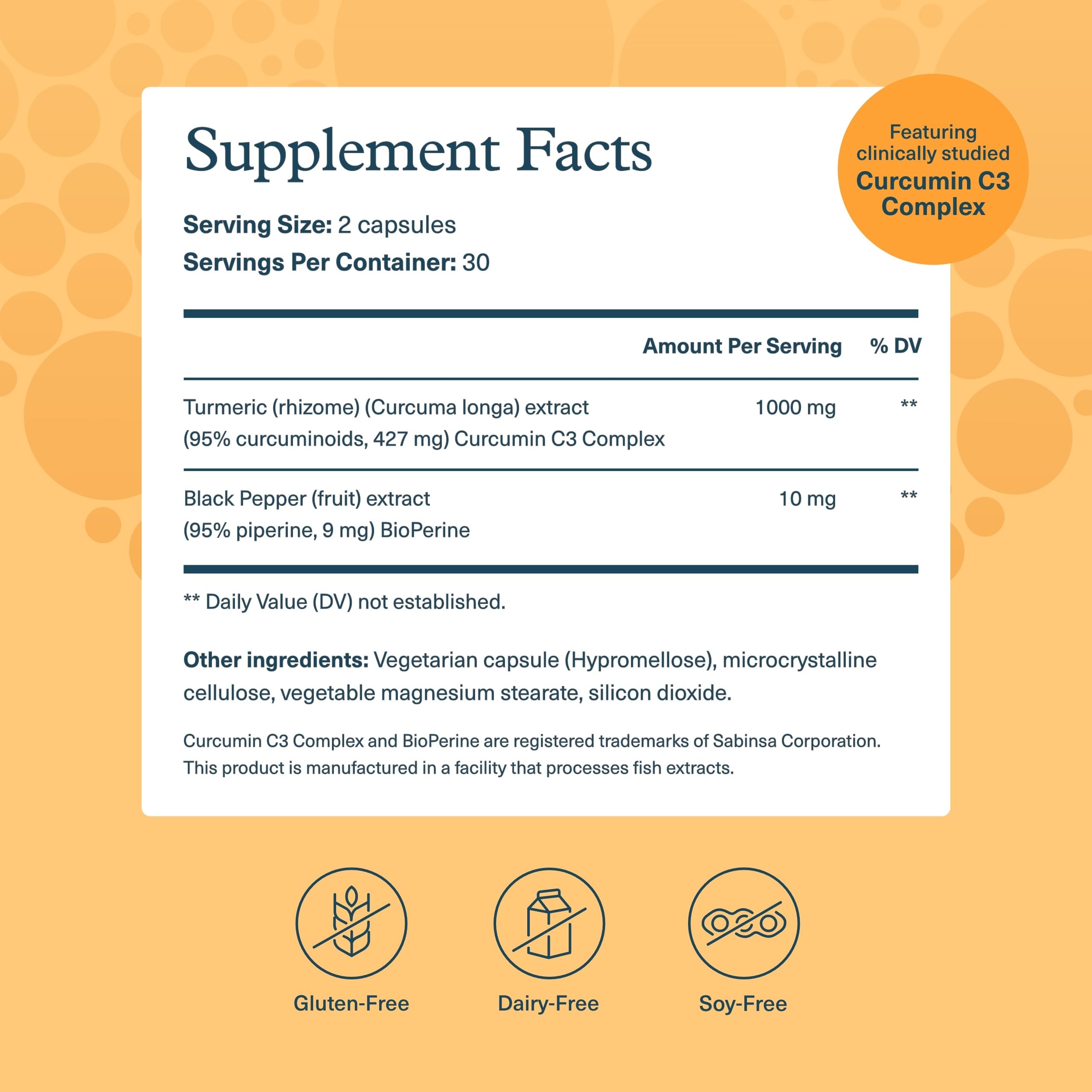 Capsules with turmeric and black pepper illustration