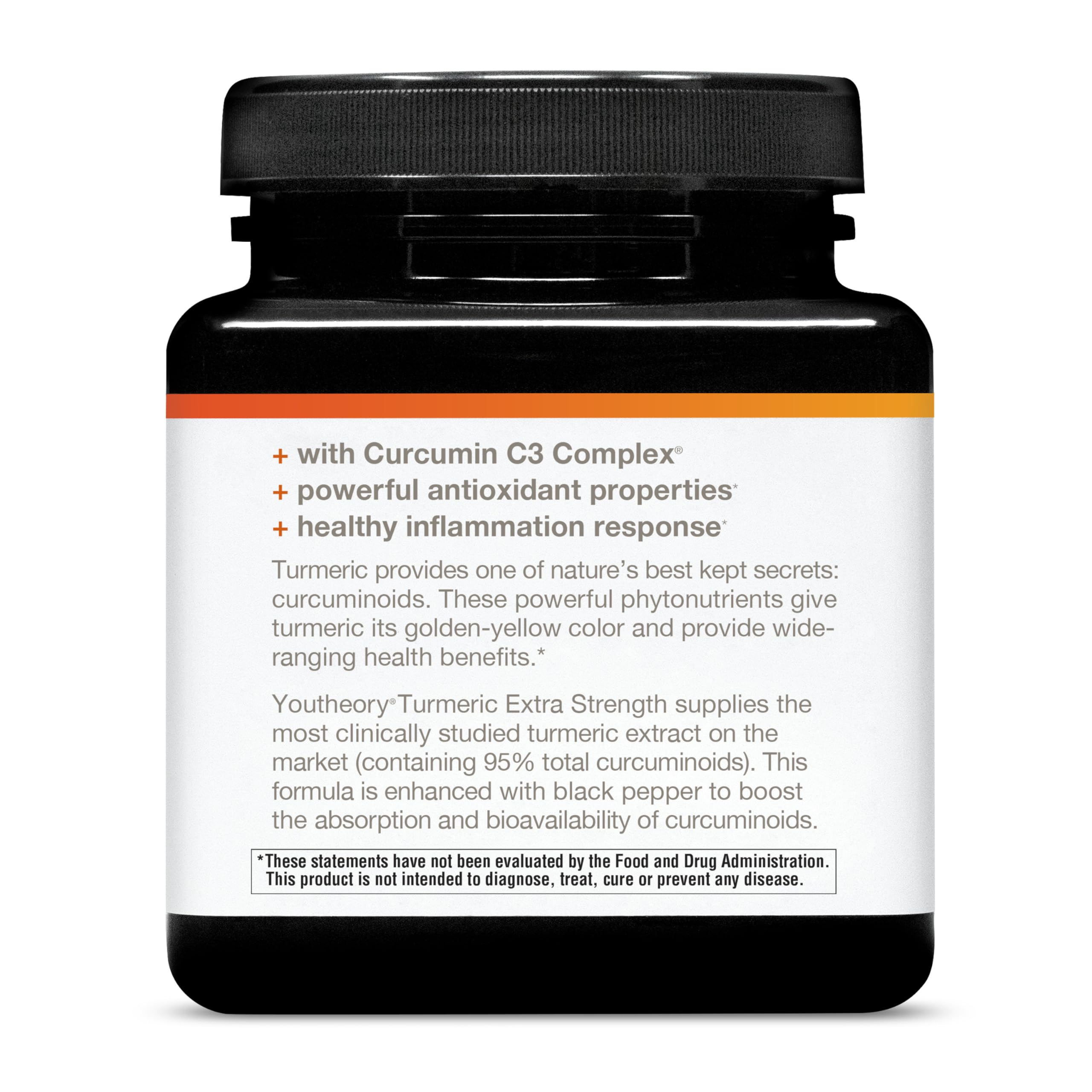 Packaging image of Youtheory Turmeric Extra Strength vegetarian capsules