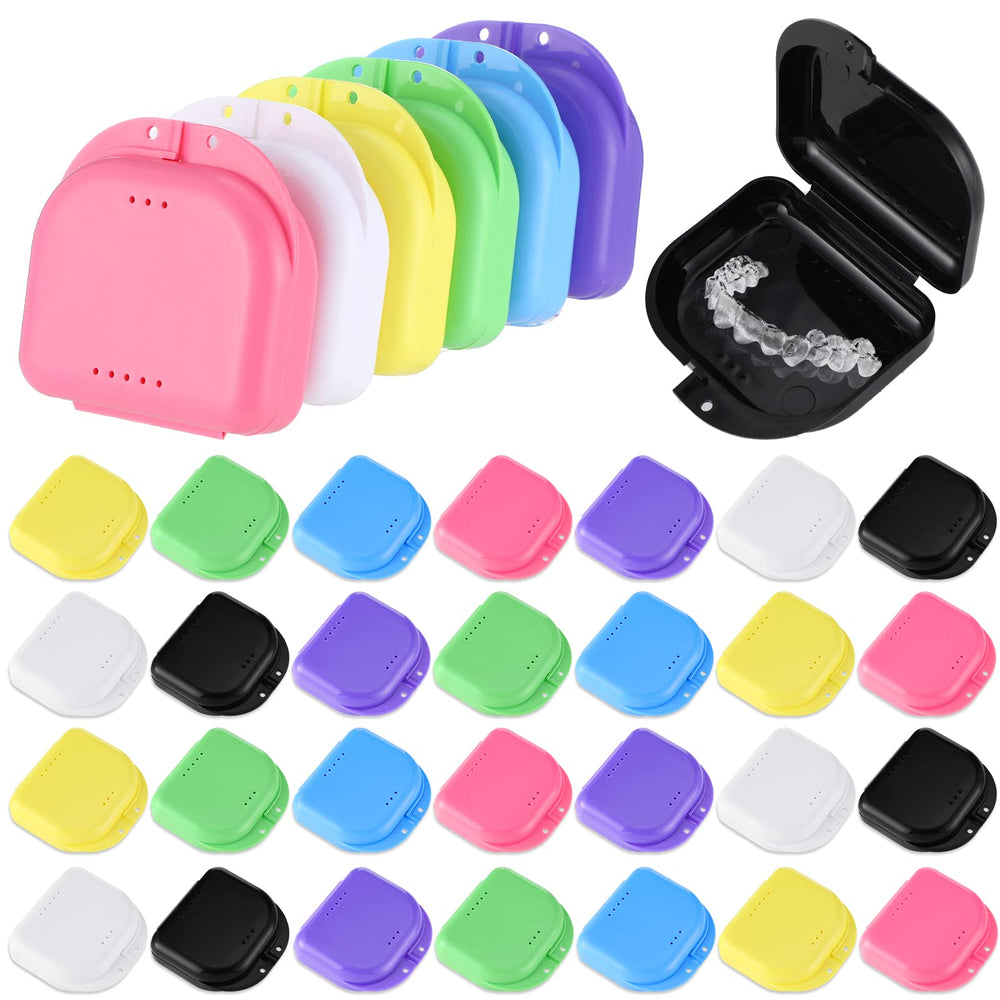 Youyole 32-piece retainer case in yellow with vent holes