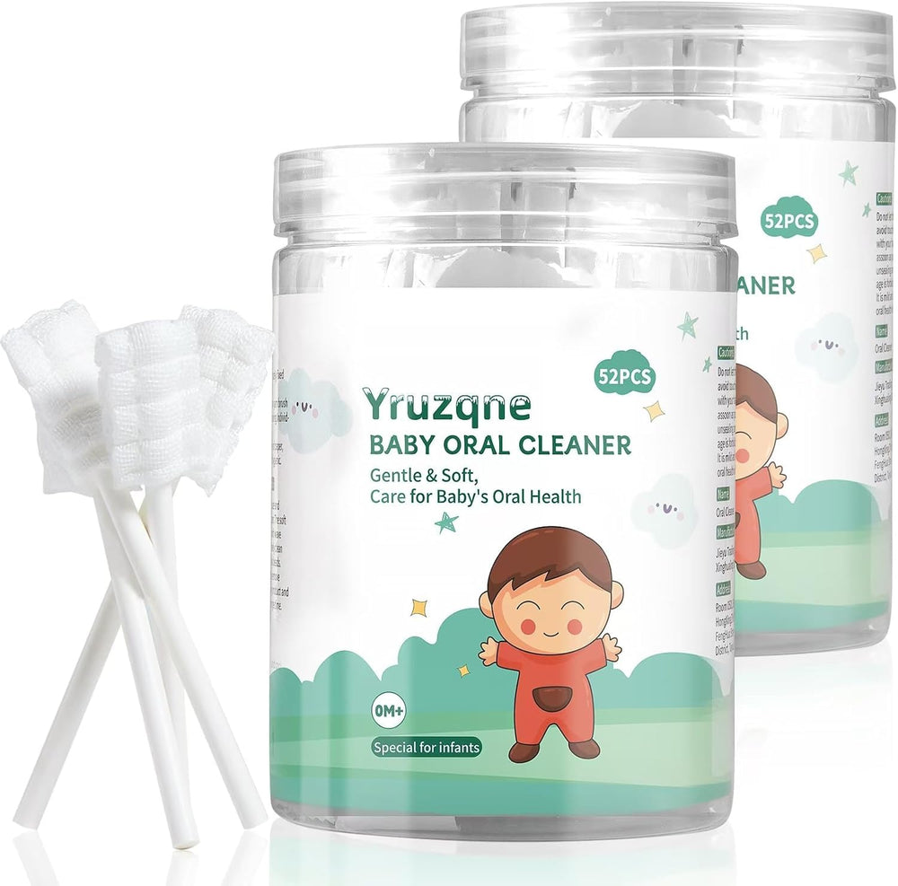 Yruzqne 104Pcs baby tongue cleaner packaging