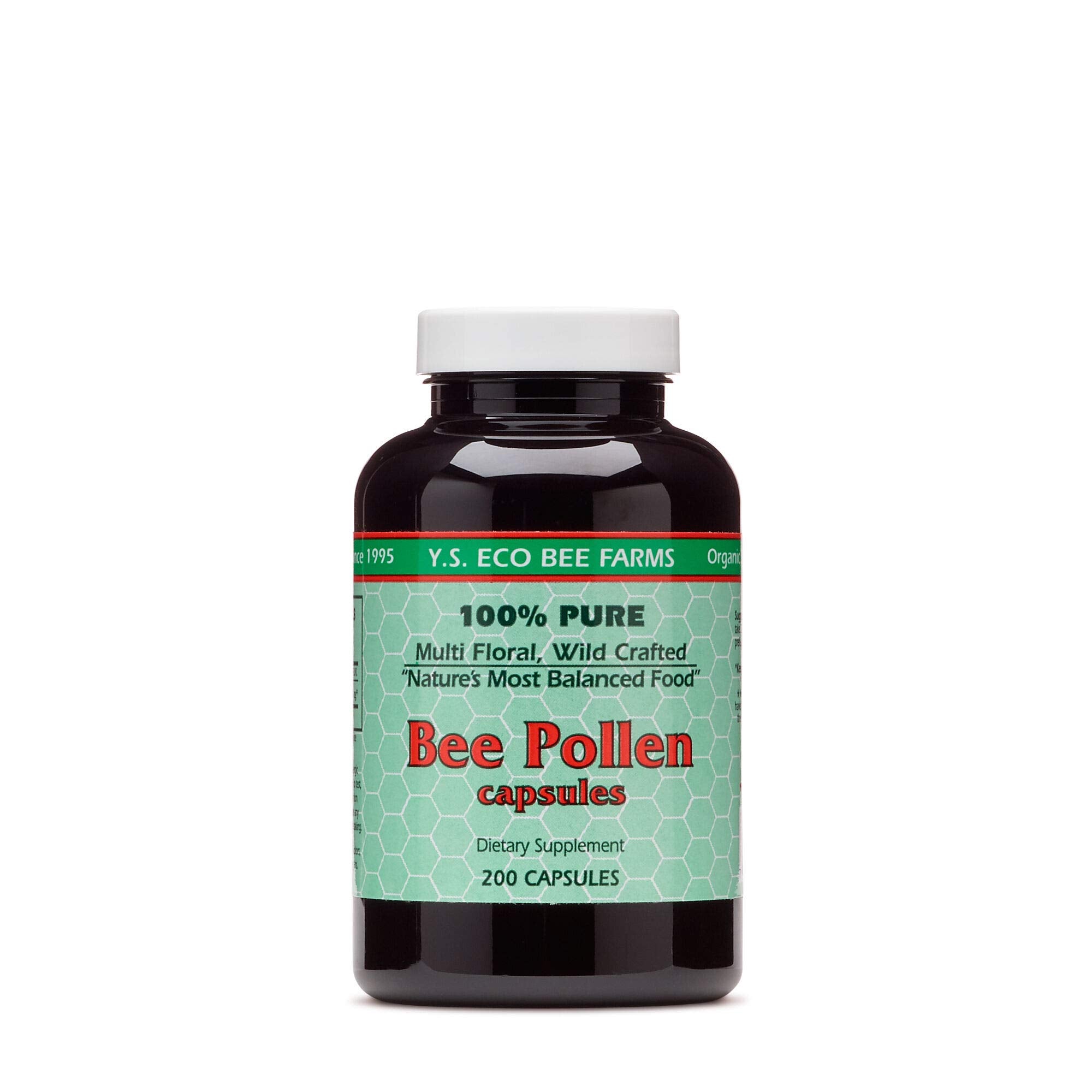 YS BEE FARMS Bee Pollen 550 mg capsules - 200 count