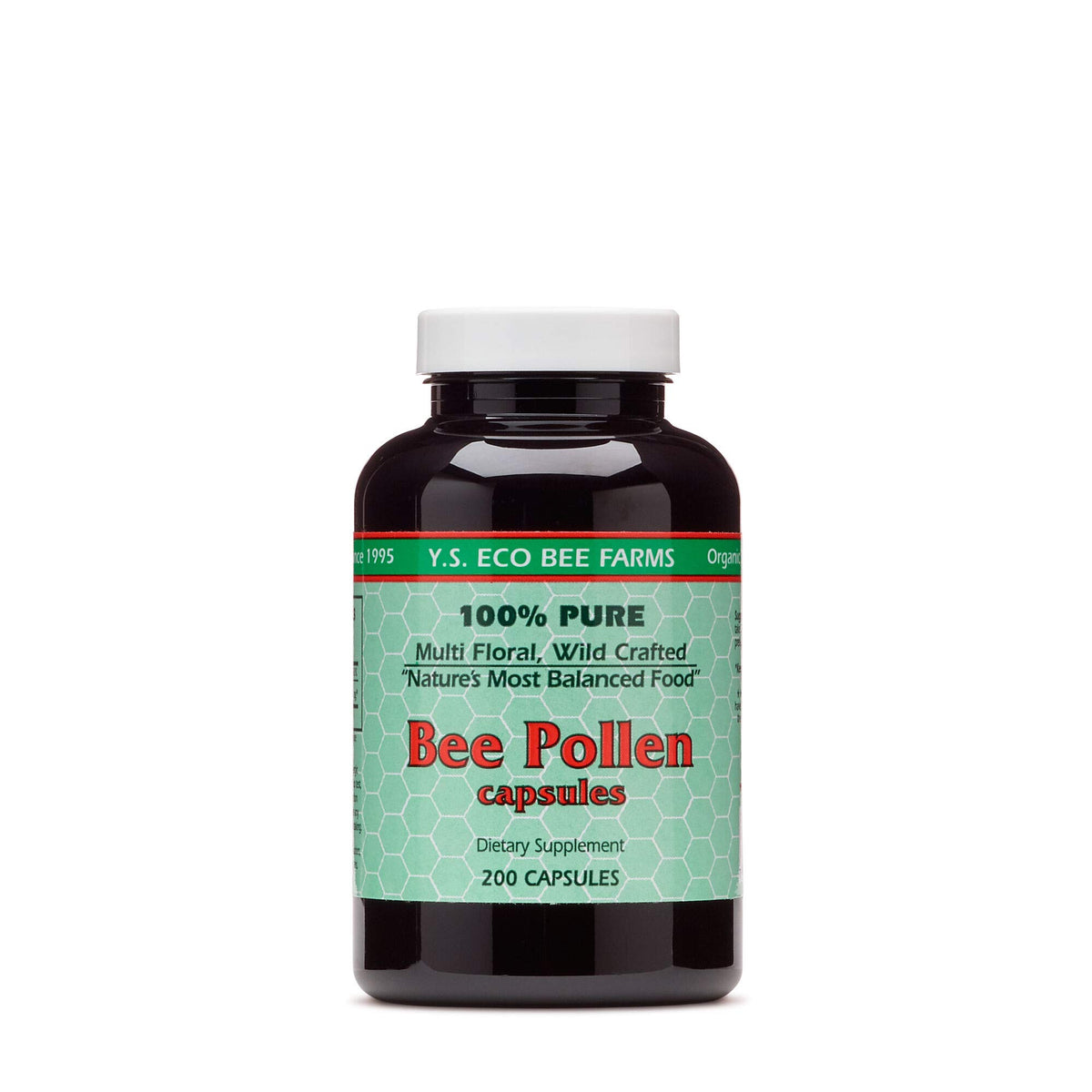 YS BEE FARMS Bee Pollen 550 mg capsules - 200 count