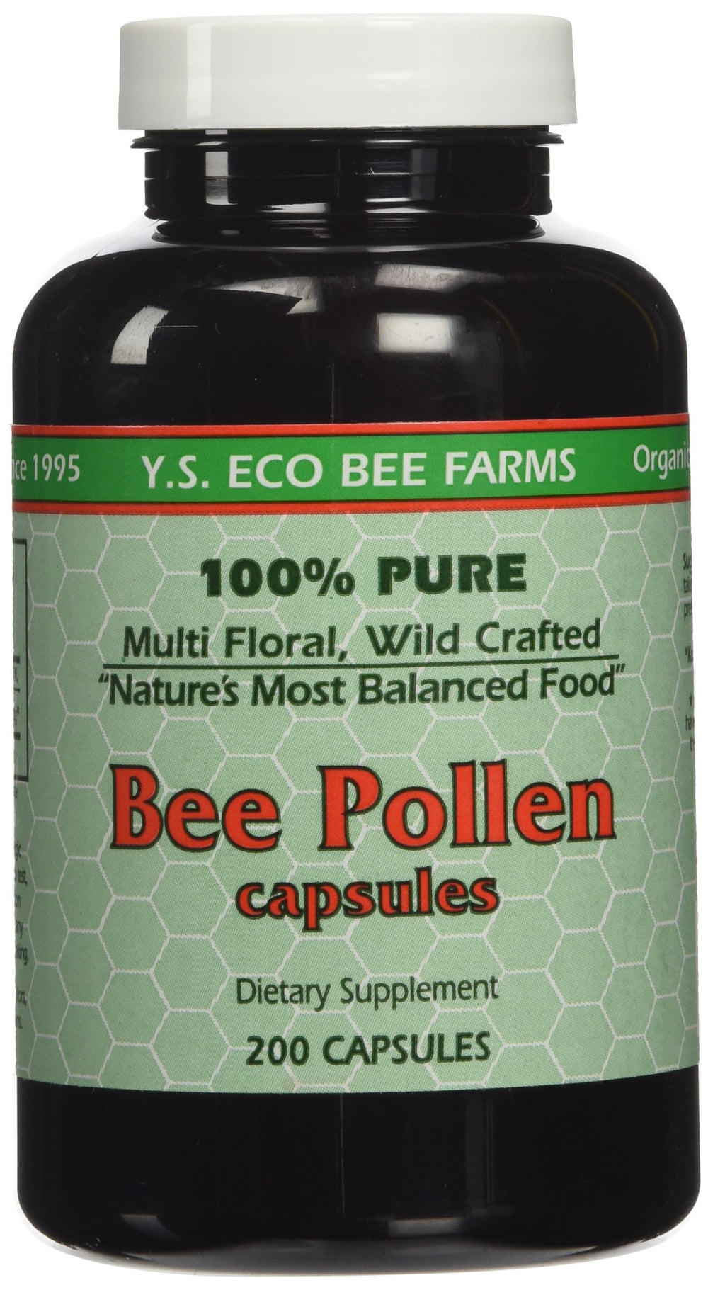 Y.S. ECO Bee Farms Bee Pollen bottle - front view