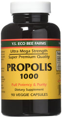 Front view of YS Eco Bee Farms Propolis 1000 - 90 Caps Pack of 3