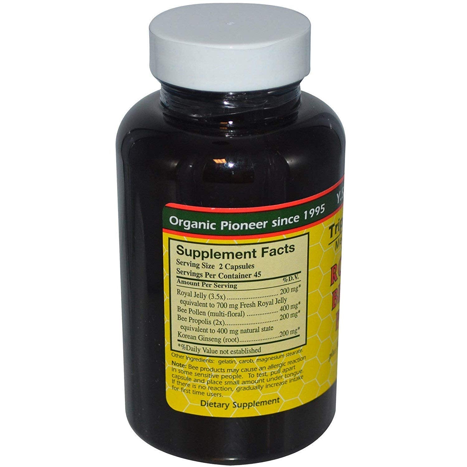 2-Pack packaging and label for Royal Jelly Bee Pollen Propolis Korean Ginseng supplement