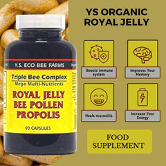 Gluten-free capsules of YS Organics Triple Bee Complex