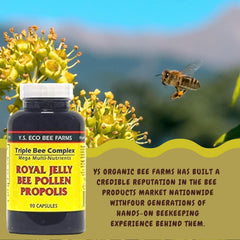Organic honey and Royal Jelly components used in YS Organics capsules