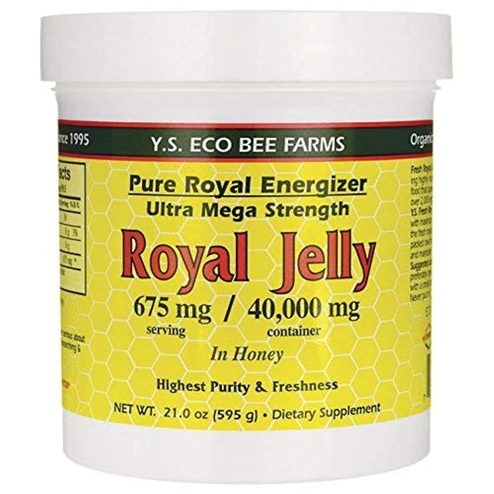 YS Royal Jelly/Honey Bee Ultra Strength Gel bottle with honey drizzle