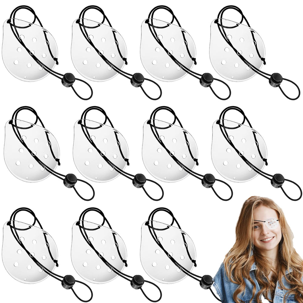 Clear plastic eye shield with ventilation holes