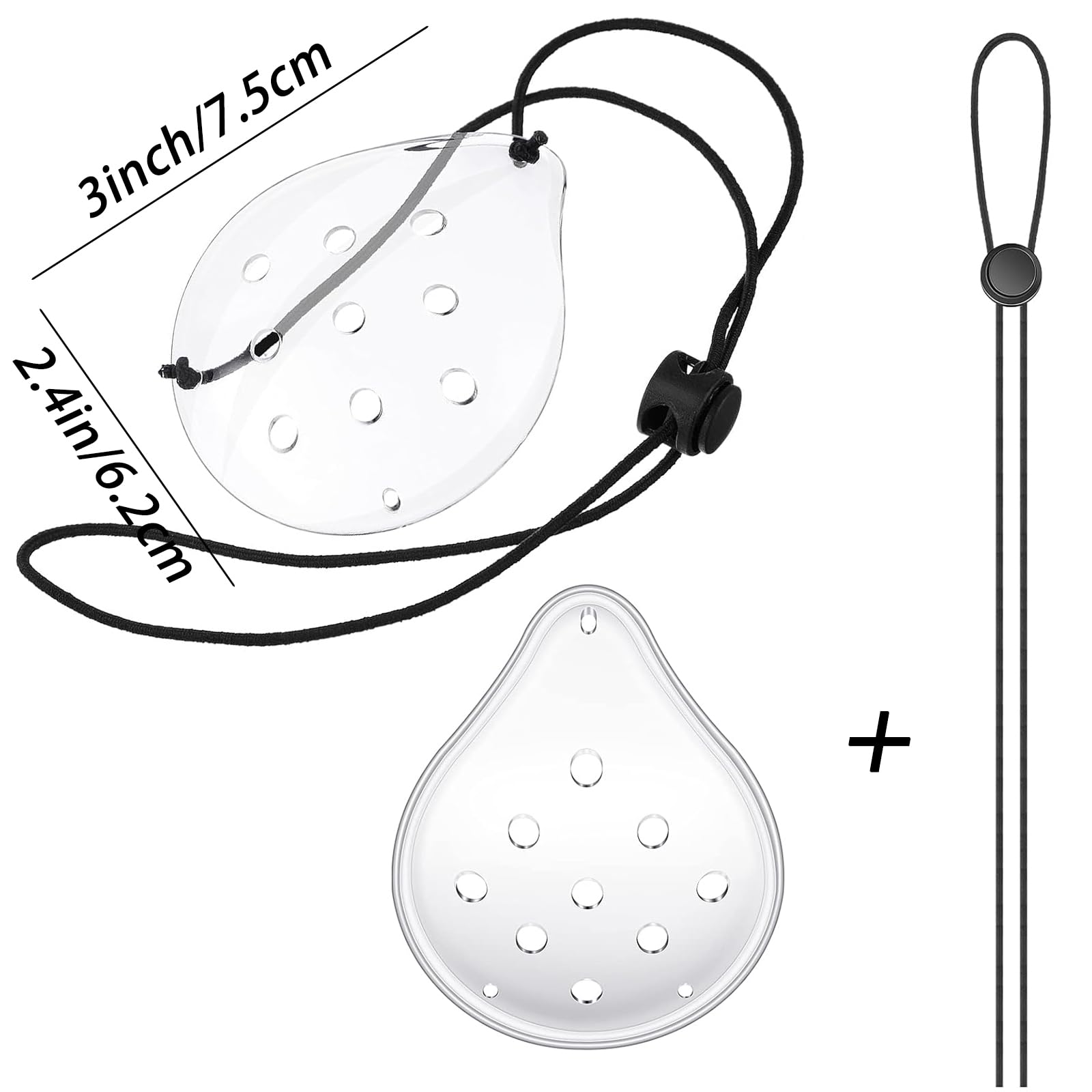 Spoon-shaped eye shield design for comfortable fit