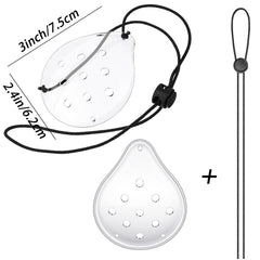 Spoon-shaped eye shield design for comfortable fit