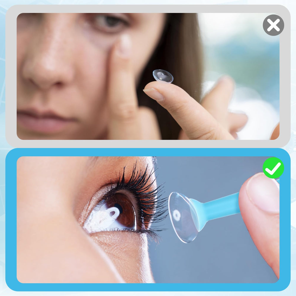 Six-pack scleral lens removers with suction plunger