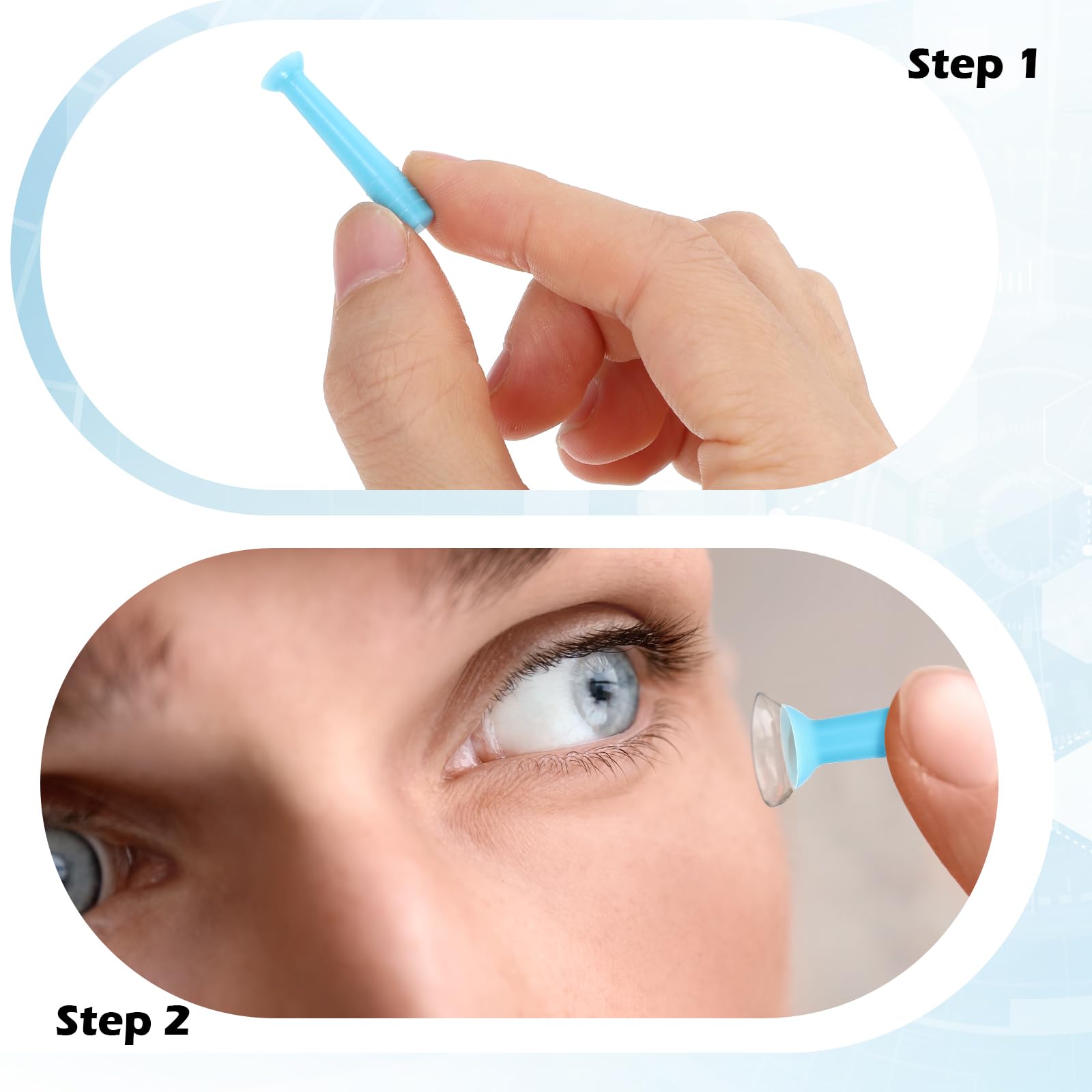 Package contents: 6 scleral lens removers with cases