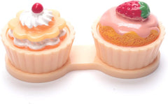 Yellow YuanHongJian colored contact lens case closed
