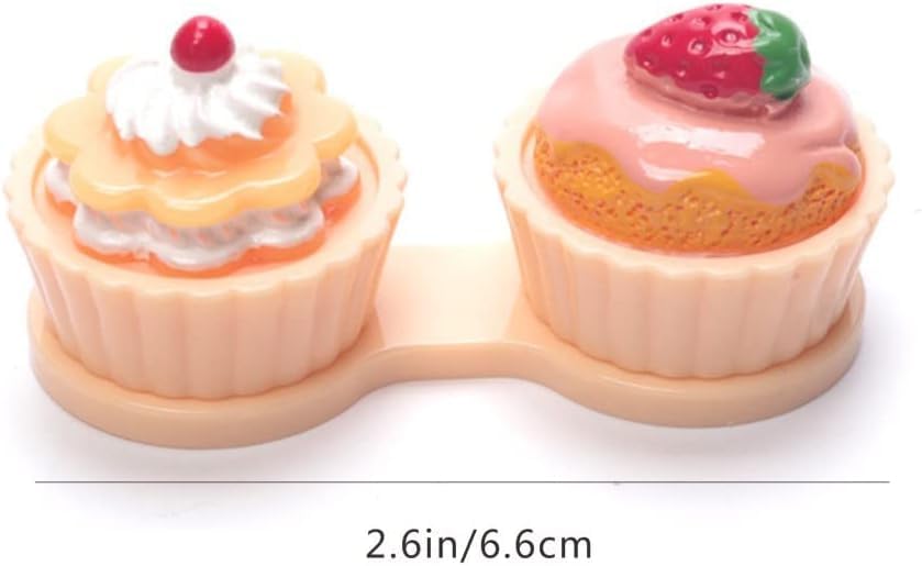 Portable contact lens holder box with yellow lid