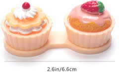 Portable contact lens holder box with yellow lid