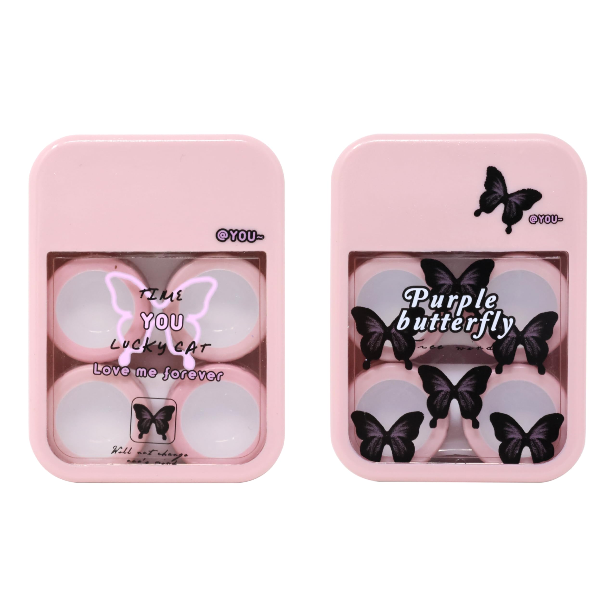 Small bottle with mirror lid included for contact lens care