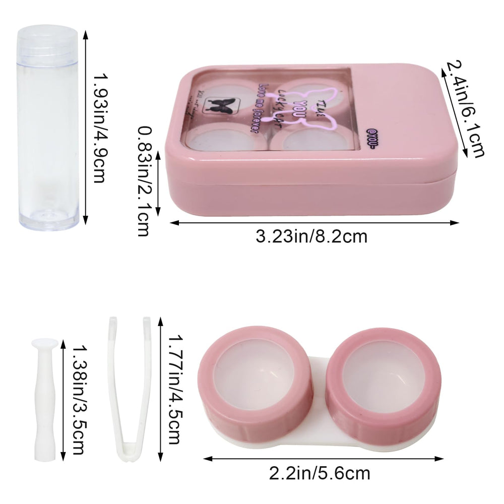 Tweezer and remover tool included with the lens case set