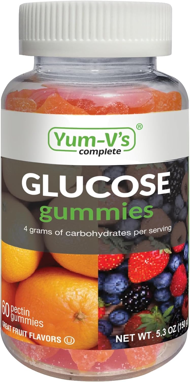 Bottle of YUM-V'S Glucose Gummies – Orange & Berry flavor