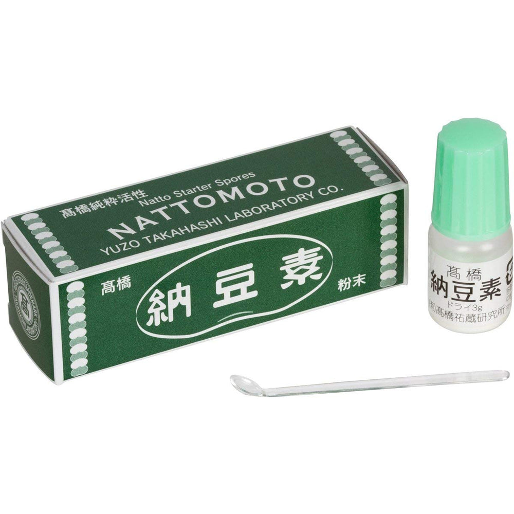 Yummy-Yamaguchi Natto Starter Spores 3g label close-up, premium organic fermentation for authentic natto