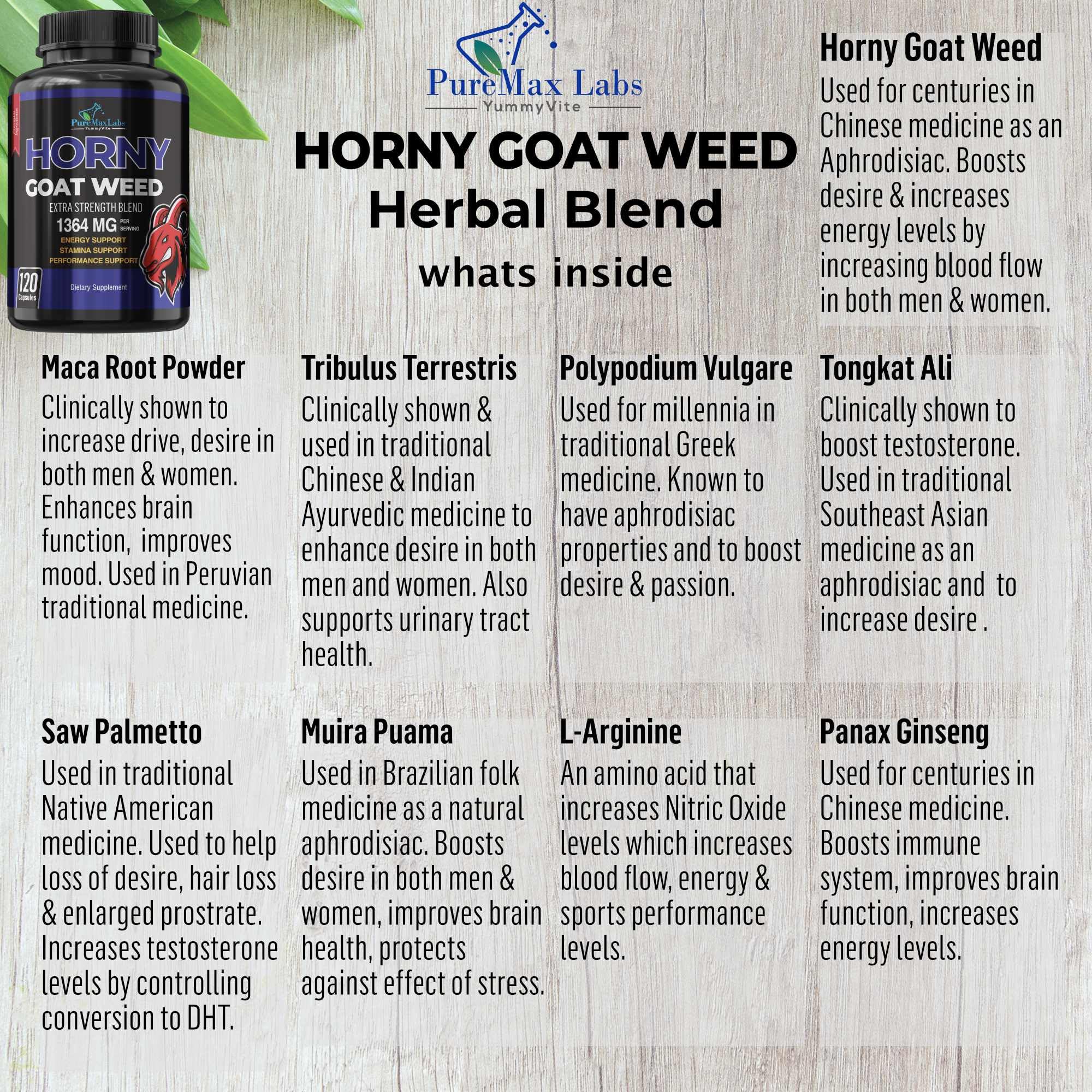 Horny Goat Weed herbal blend with nine powerful ingredients