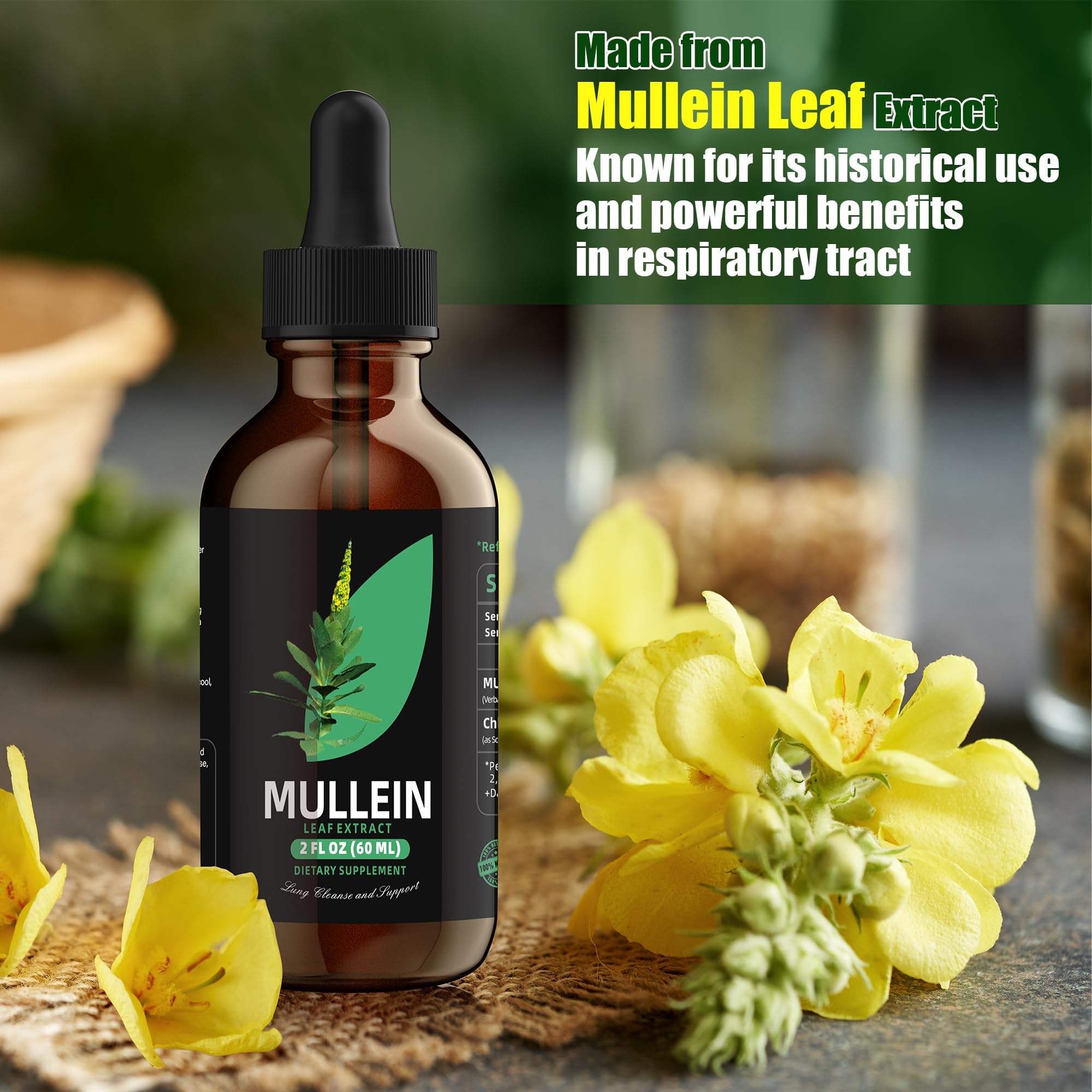 YUMOYI Chlorophyll & Mullein Drops packaging and box