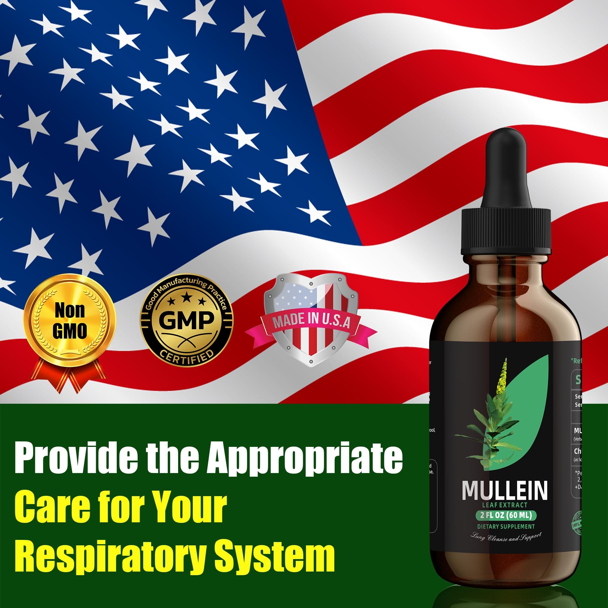 Recommended usage for YUMOYI Chlorophyll & Mullein Drops