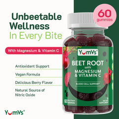 Close-up of Berry Flavor Beet Root Gummies