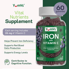 60-count carton packaging for YUM-V'S Iron Gummies
